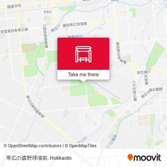 帯広の森野球場前 map