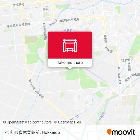帯広の森体育館前 map