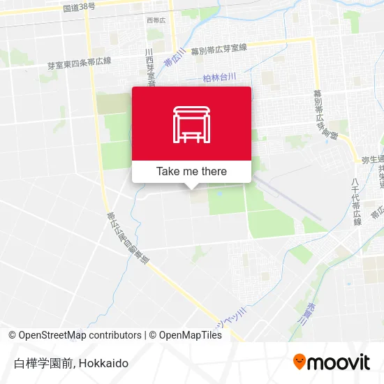 白樺学園前 map