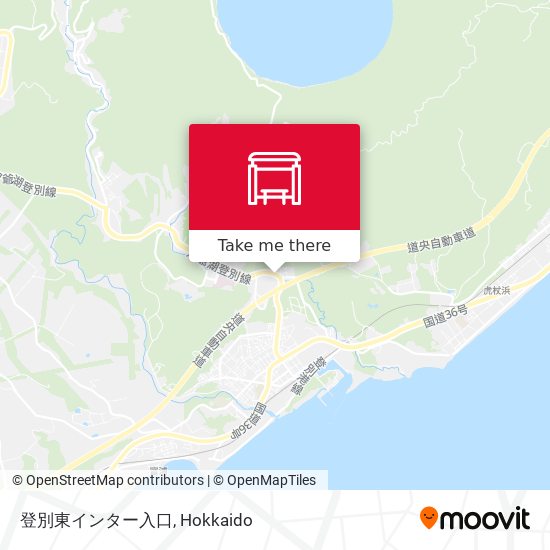 登別東インター入口 map