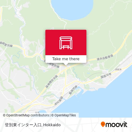 登別東インター入口 map