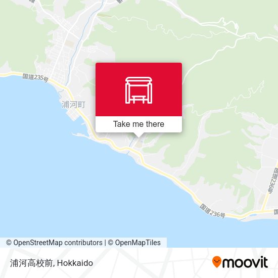 浦河高校前 map