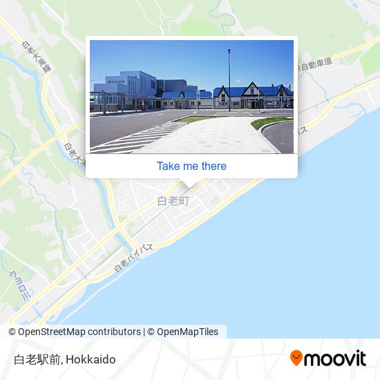 白老駅前 map