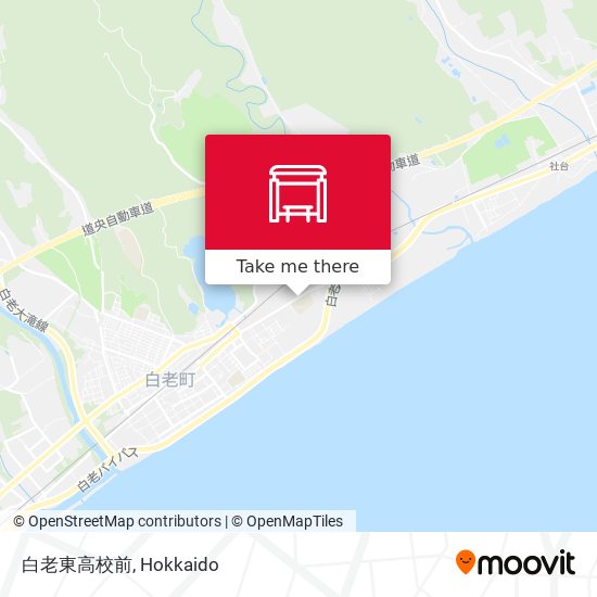 白老東高校前 map