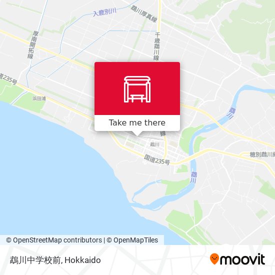 鵡川中学校前 map