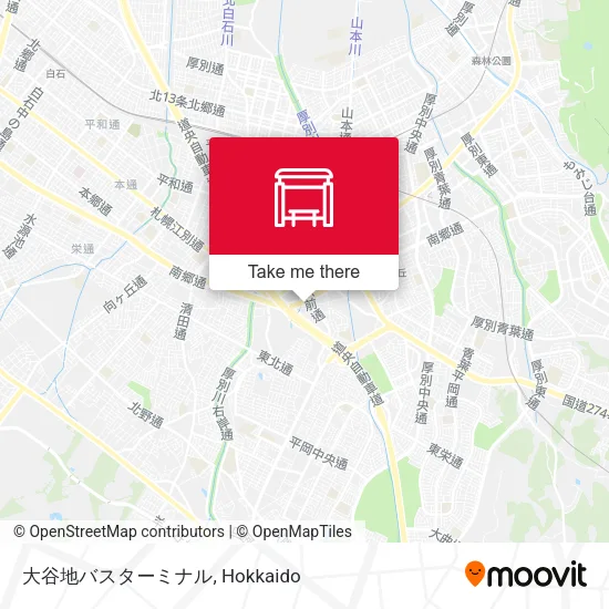 大谷地バスターミナル map