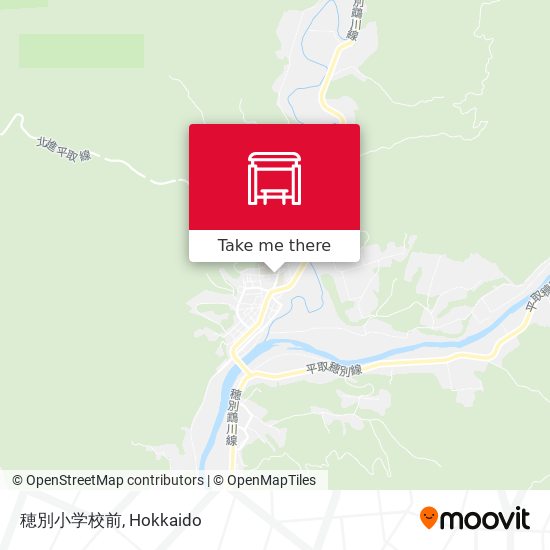 穂別小学校前 map
