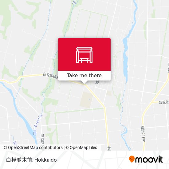 白樺並木前 map
