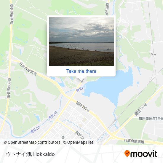 ウトナイ湖 map