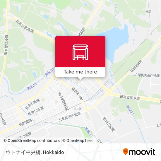 ウトナイ中央橋 map