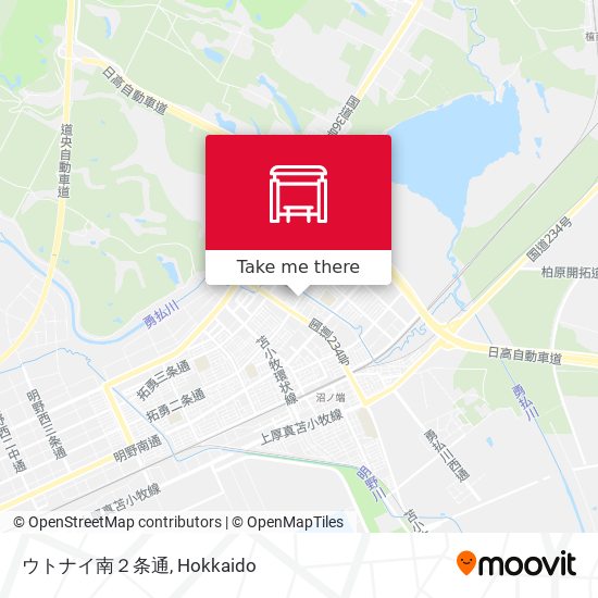 ウトナイ南２条通 map