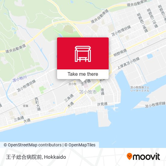 王子総合病院前 map
