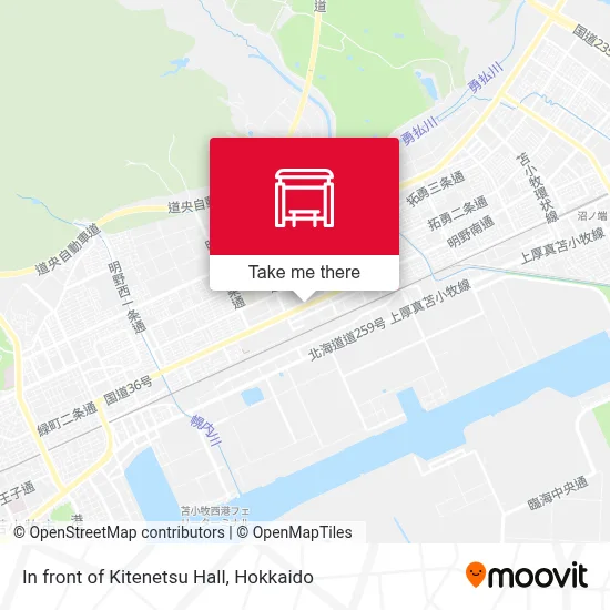 In front of Kitenetsu Hall map