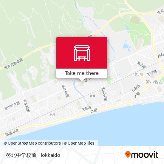 啓北中学校前 map