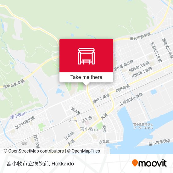 苫小牧市立病院前 map