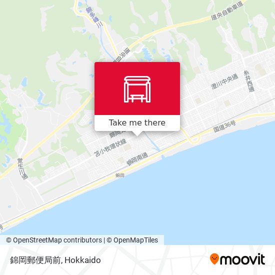 錦岡郵便局前 map