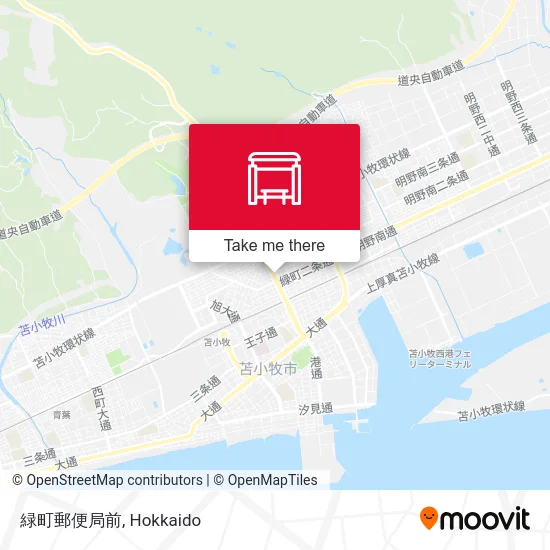 Midoricho Post Office Front map