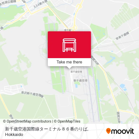 新千歳空港国際線ターミナル８６番のりば map