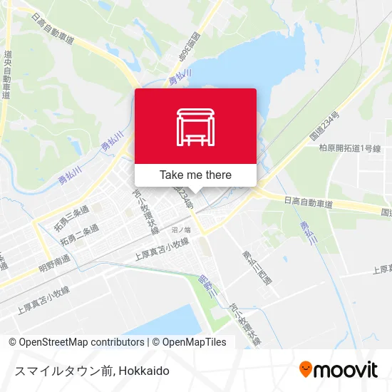 In front of Smile Town map