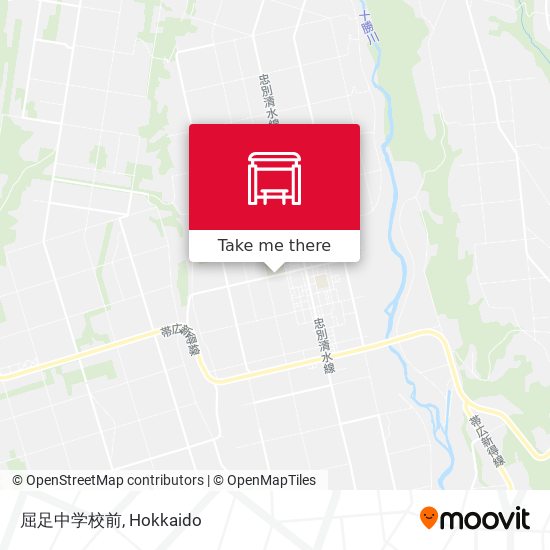 屈足中学校前 map