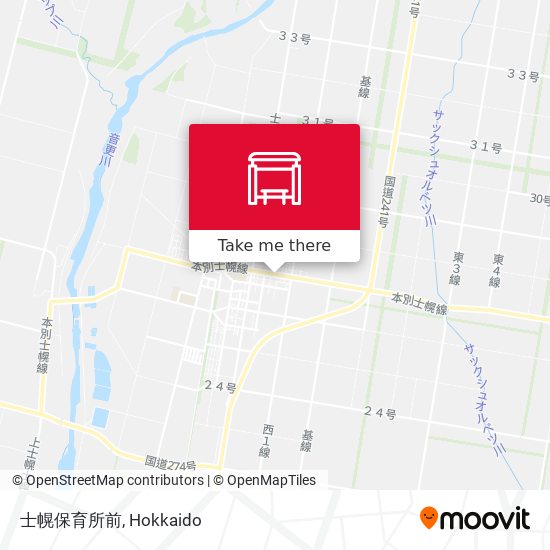 士幌保育所前 map