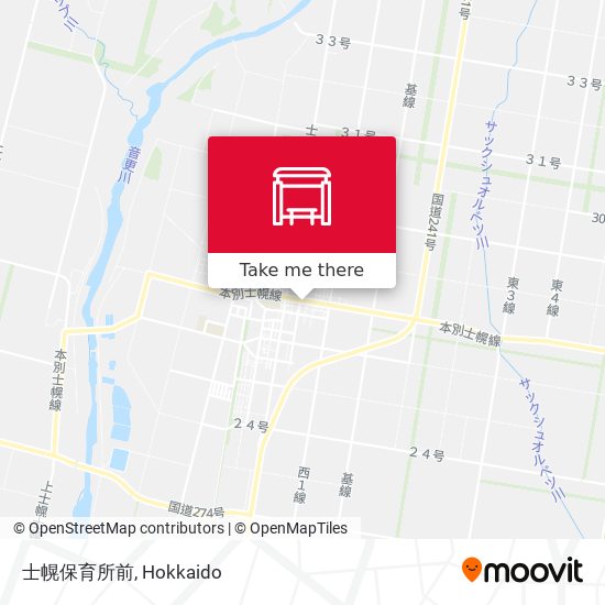 士幌保育所前 map