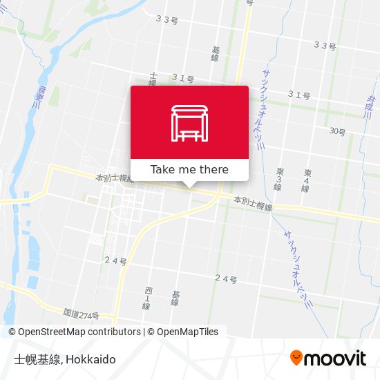士幌基線 map