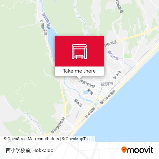 西小学校前 map