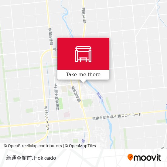 新通会館前 map