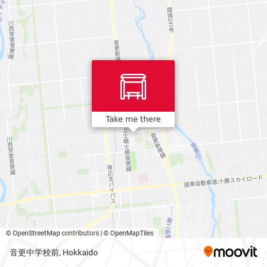 音更中学校前 map