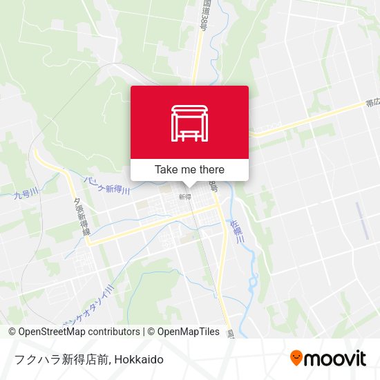 フクハラ新得店前 map