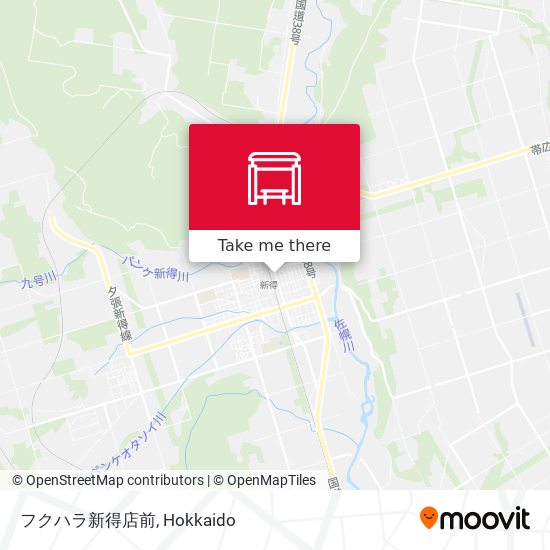 フクハラ新得店前 map