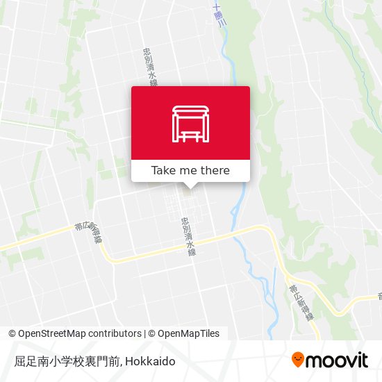 屈足南小学校裏門前 map