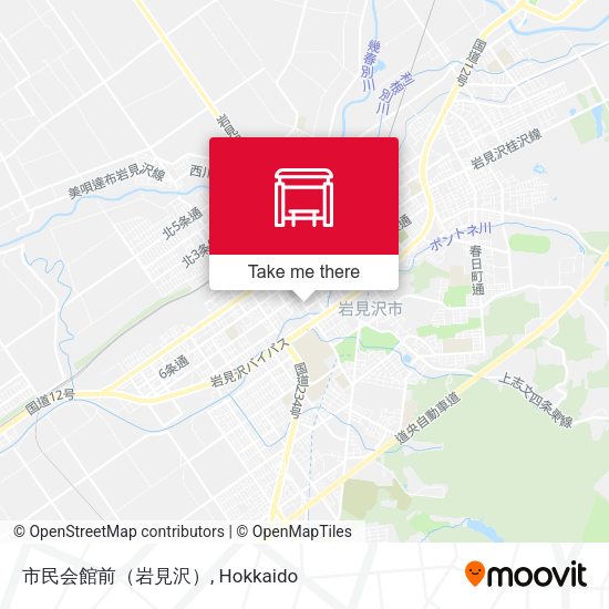 市民会館前（岩見沢） map