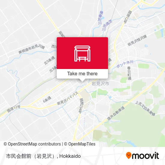 市民会館前（岩見沢） map
