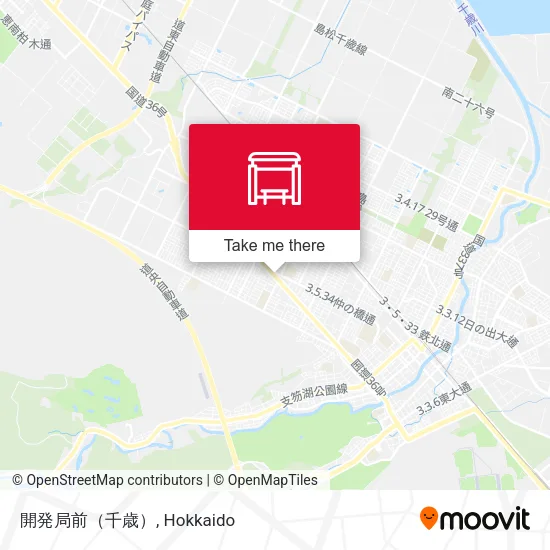 開発局前（千歳） map