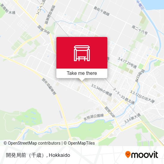 開発局前（千歳） map