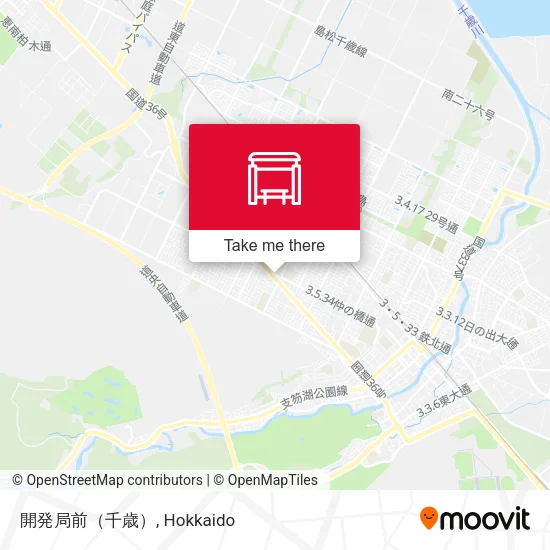 開発局前（千歳） map