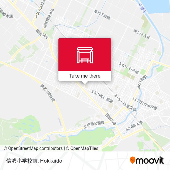 信濃小学校前 map