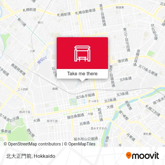 北大正門前 map
