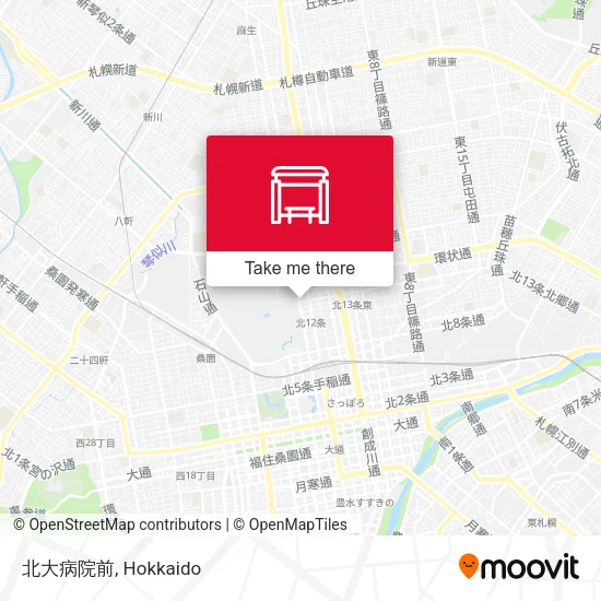 北大病院前 map