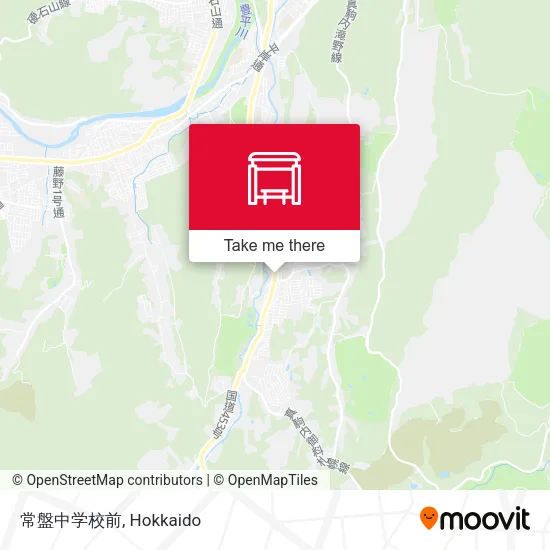 常盤中学校前 map