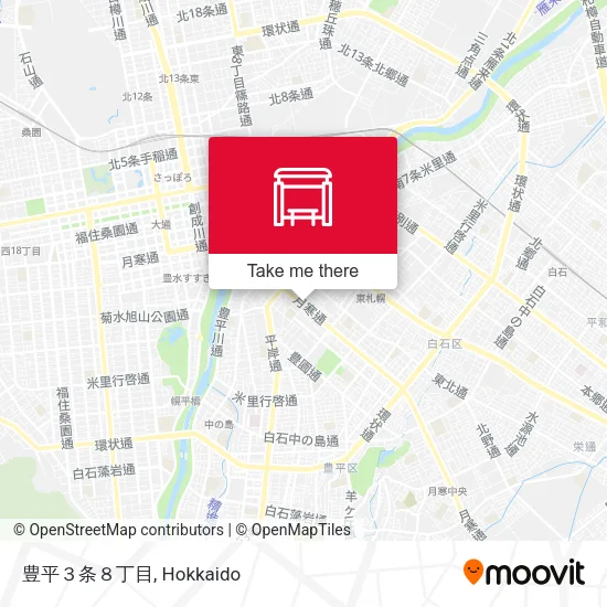 Toyohira 3-jo 8-chome map