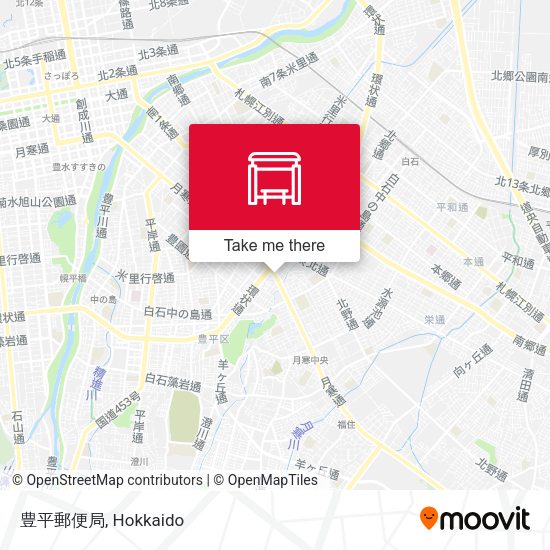 豊平郵便局 map