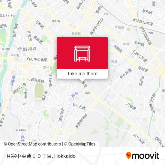 月寒中央通１０丁目 map