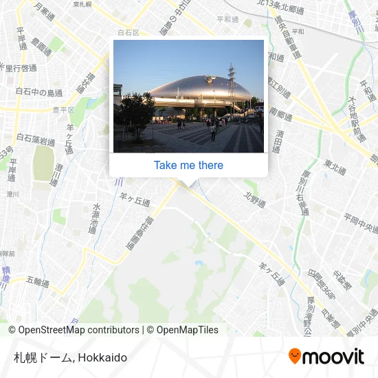 Sapporo Dome map