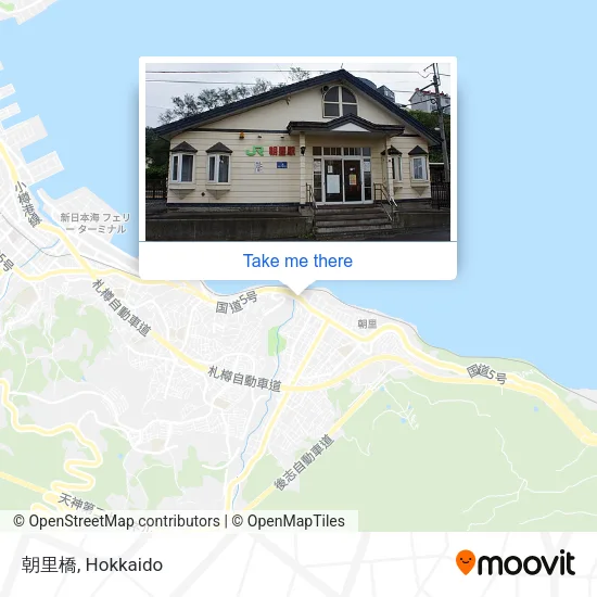 朝里橋 map