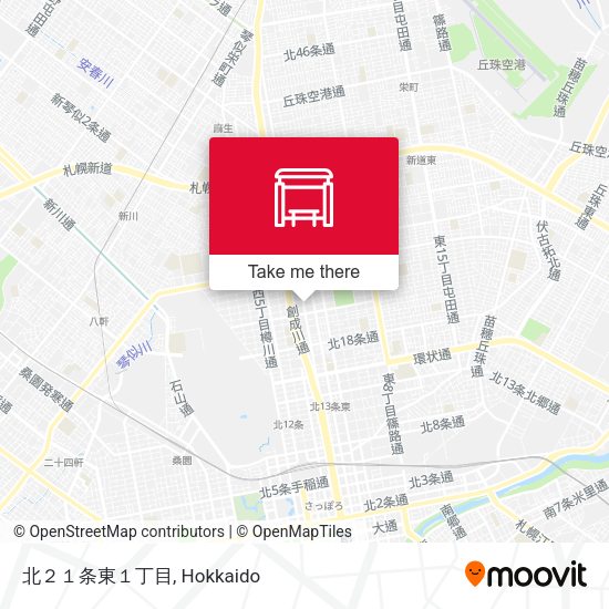 北２１条東１丁目 map