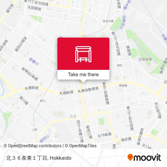北３６条東１丁目 map