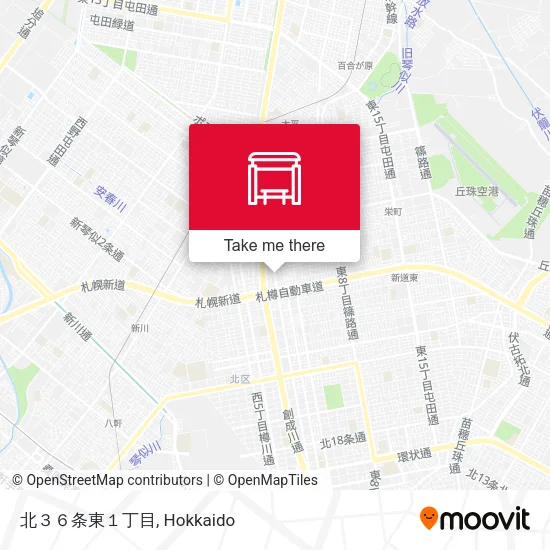 北３６条東１丁目 map